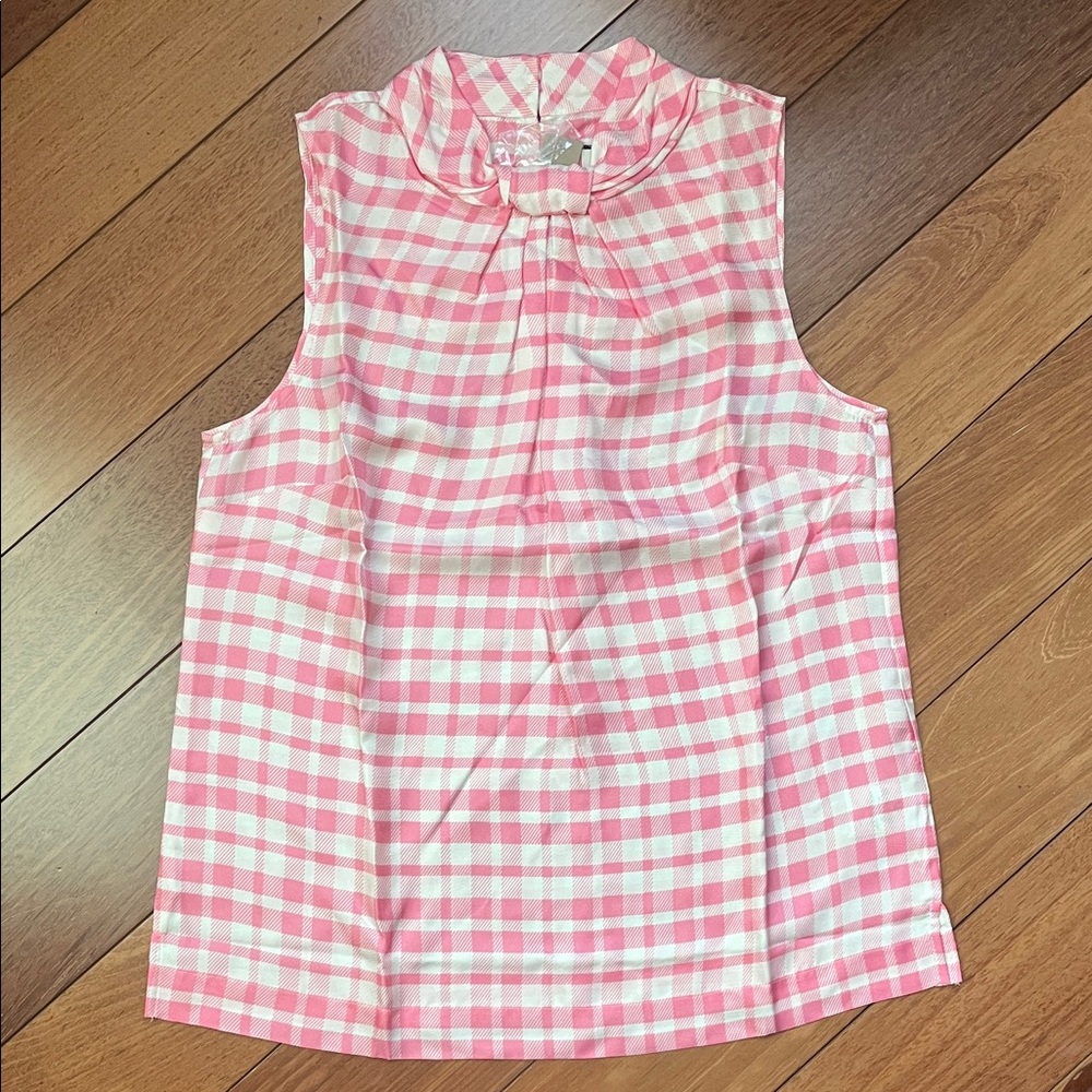 NWT J. Crew Collection 💯% Silk Gingham Top
